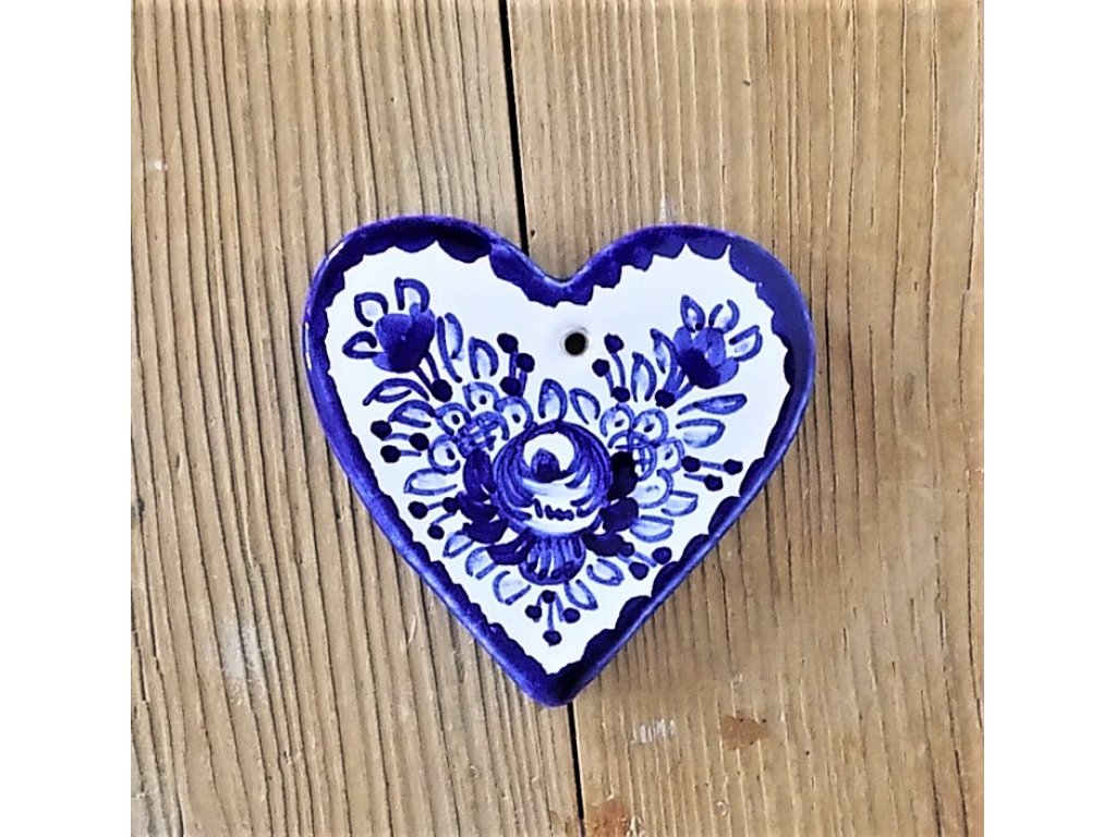 Malé keramické srdce, slovenská modrá