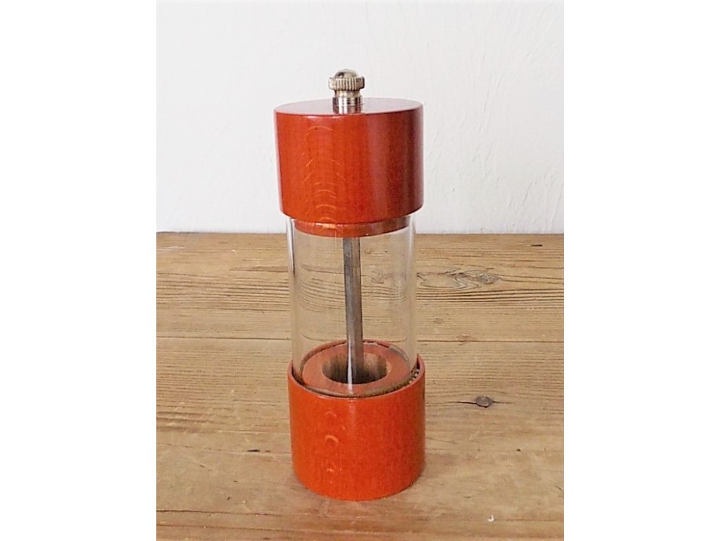 Ručný mlynček na korenie ROMA, oranžovo-hnedý