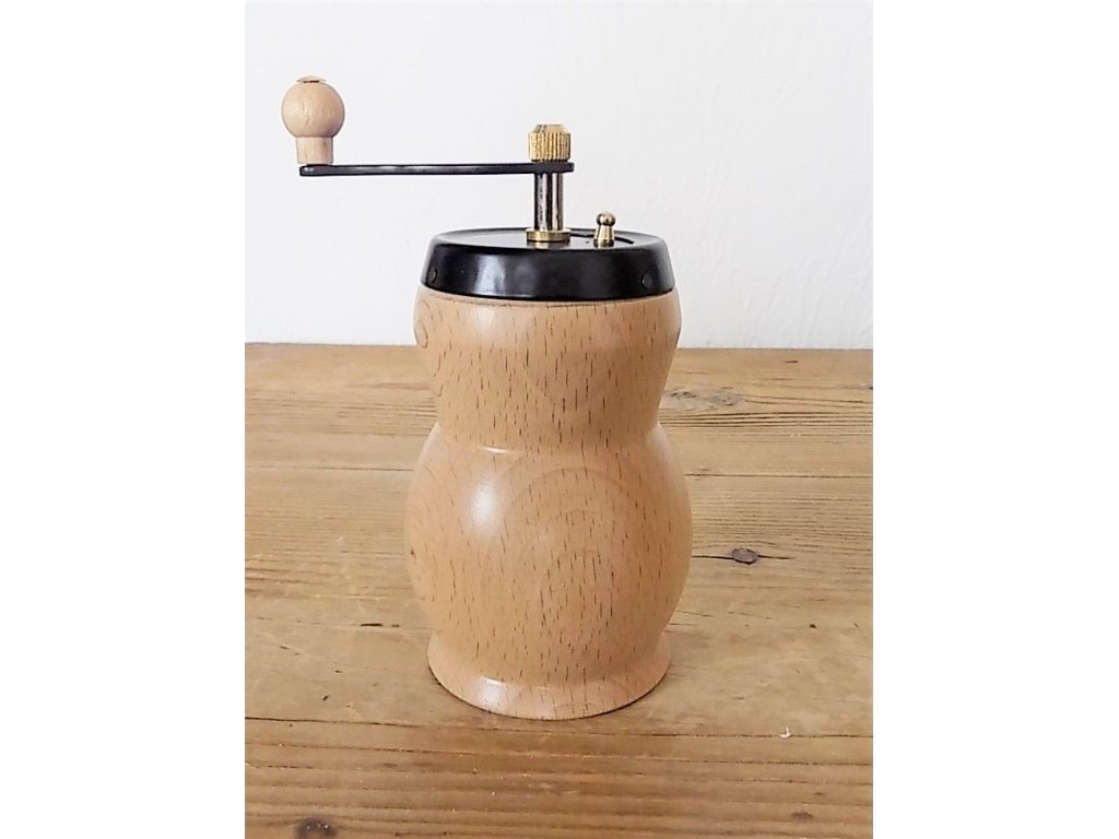 Ruční mlýnek na koření, Stilis, světlé dřevo, 12x5,5 cm
