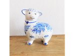 Chodská keramická ovečka - malovaná modře