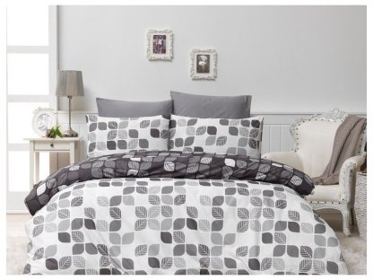 Bavlnená posteľná bielizeň 140x200 - Bunku sivá