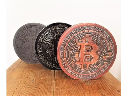 Bitcoin kasička - ČERNÁ LESKLÁ