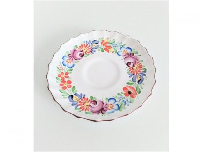 Keramický tanier Chod, zvlnený okraj, farebné kvety