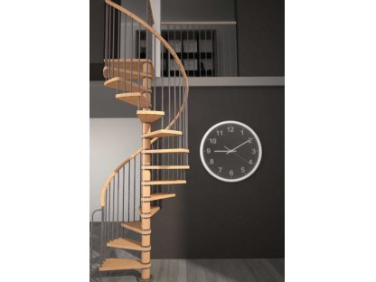 Dřevěné točité schody VEGA - průměr 140cm
