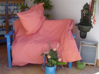 Kanafas posteľná bielizeň Andrea 0,3 prúžok , prikrývka 140x200 + vankúš 70x90