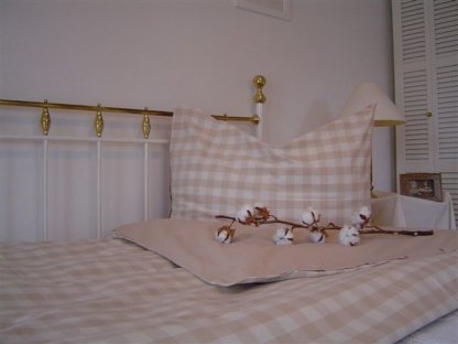 Kanafas posteľná bielizeň Biely arašid , prikrývka 140x220 + vankúš 70x90