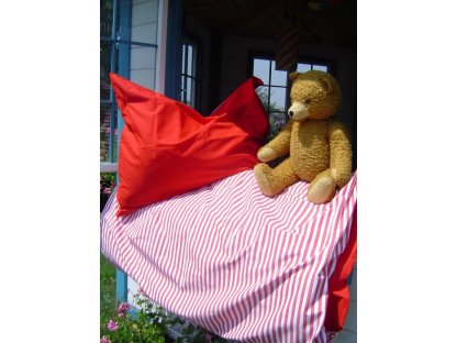 Kanafas posteľná bielizeň Mischa 1, červená, prikrývka 140x200 + vankúš 70x90