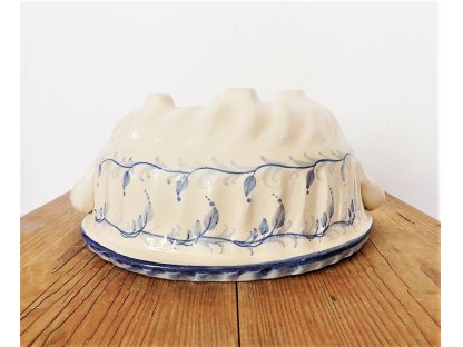 Keramický koláč - forma - modré púčiky