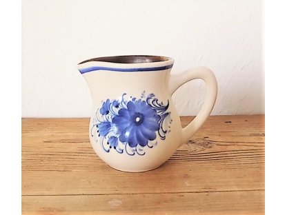 Keramický džbán na mlieko 0,2 l modré kvety