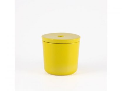 Keramický popolník, nádoba na cigaretové ohorky - žltá