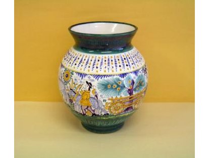 Keramická váza habánska, figurálna