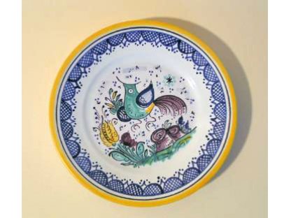 Keramický dekoratívny tanier Haban s vtákom