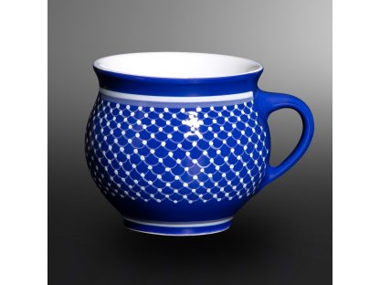Keramický hrnček na čaj modrý kobalt 28.