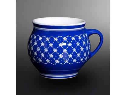 Keramický hrnek na čaj modrý kobalt 29.