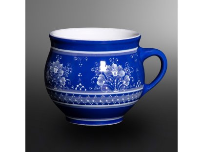 Keramický hrnek na čaj modrý kobalt 30.