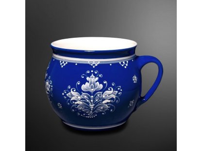 Keramický hrnek na čaj modrý kobalt 33.