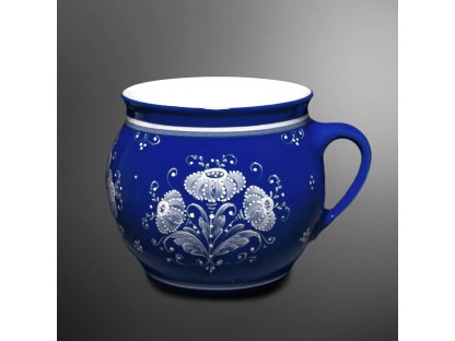 Keramický hrnček na čaj modrý kobalt 34.
