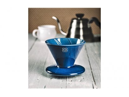 Keramický překapávač na kávu - dripper - královská modř