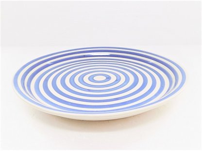 Keramický talíř mělký - kruhy, průměr 25,5 cm