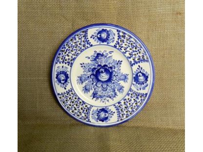 Keramický talíř,modrobílý