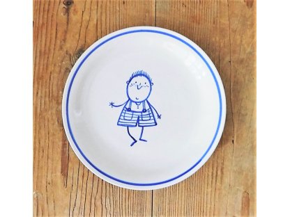 Keramický talíř pro malé kluky - pihatý