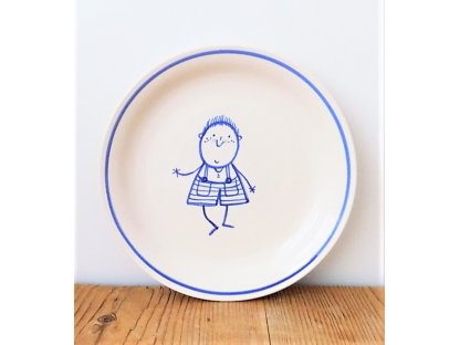 Keramický tanier pre malých chlapcov - pehavý