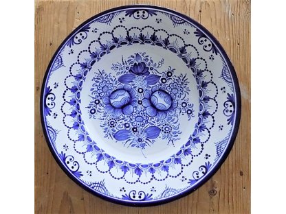Keramický tanier modrý - veľký
