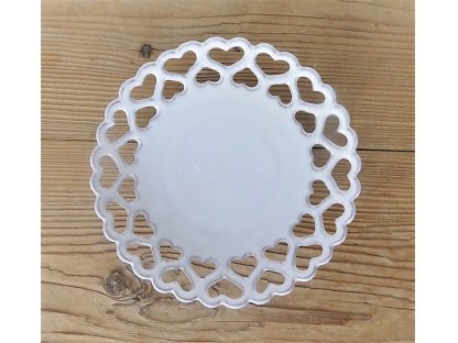 Keramický tanier ručne vyrezávaný - rustikálny