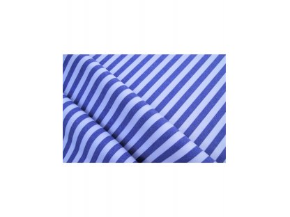 Metráž Jiřina P 1 cm - modrá - bílá - kanafas 