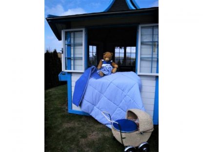Přehoz na postel Jiřina 0,5 + modrá brilant 140x200 cm, bavlna, kanafas