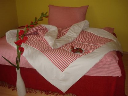 Přehoz na postel Míša 1+bílá prodloužený, 140x220 cm, bavlna, kanafas