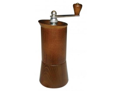 Ručný mlynček na kávu drevený, LUX 2012 hnedý, v. 23,5 cm