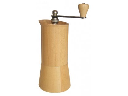 Ruční mlýnek na kávu dřevěný, LUX 2012 přírodní, v. 23,5 cm