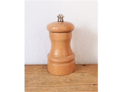 Štandardný ručný mlynček na korenie, svetlé drevo, 10,5x5 cm