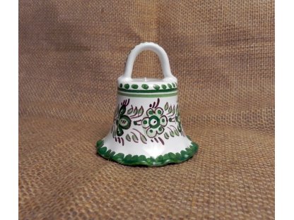 Zvoneček  Keramika zeleno bílá
