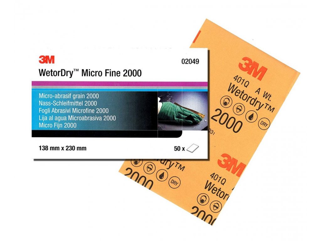 3M 02049 Micro Fine 2000 voděvzdorný brusný papír