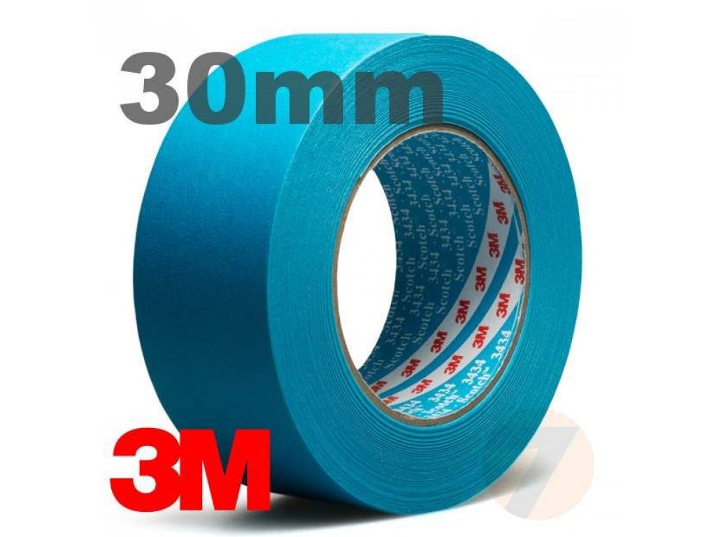 3M 3434 Vysokovýkonná vodeodolná maskovacia páska, modrá, 30 mm x 50 m, 07893