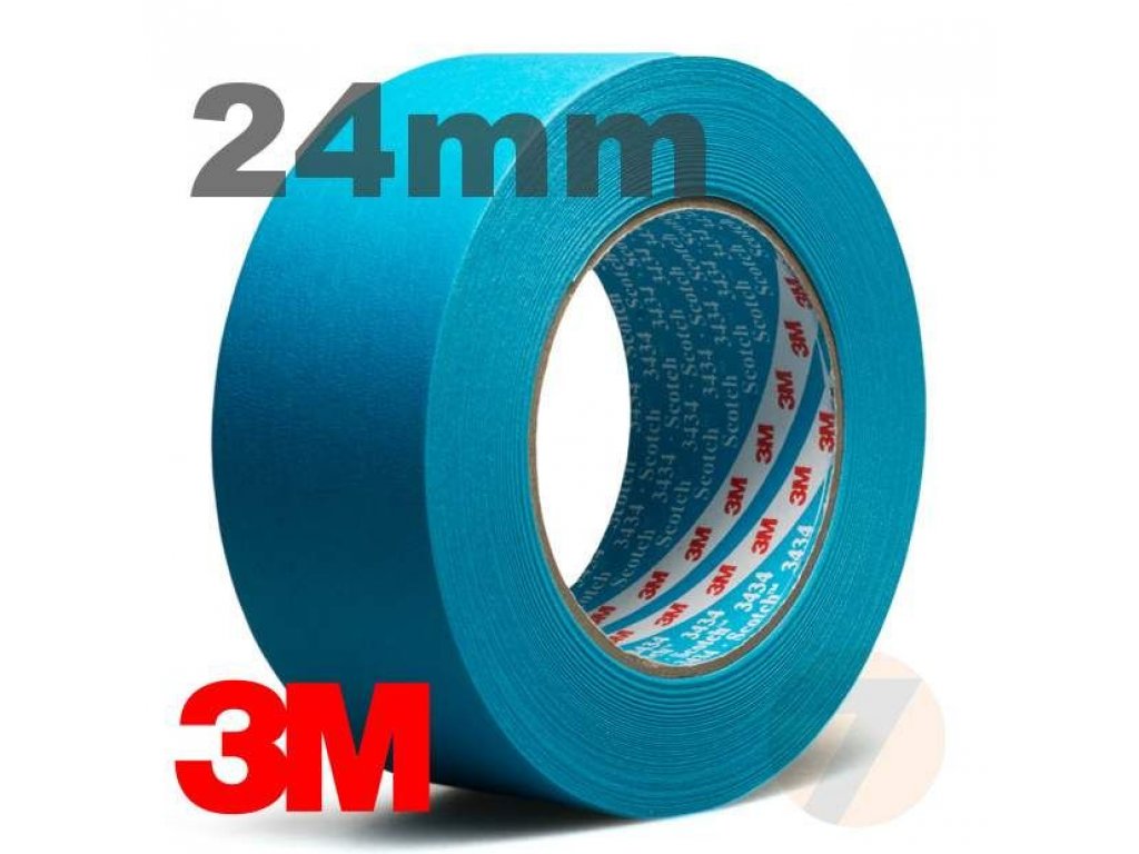 3M 3434 Vysokovýkonná vodeodolná maskovacia páska, modrá, 24 mm x 50 m, M07897