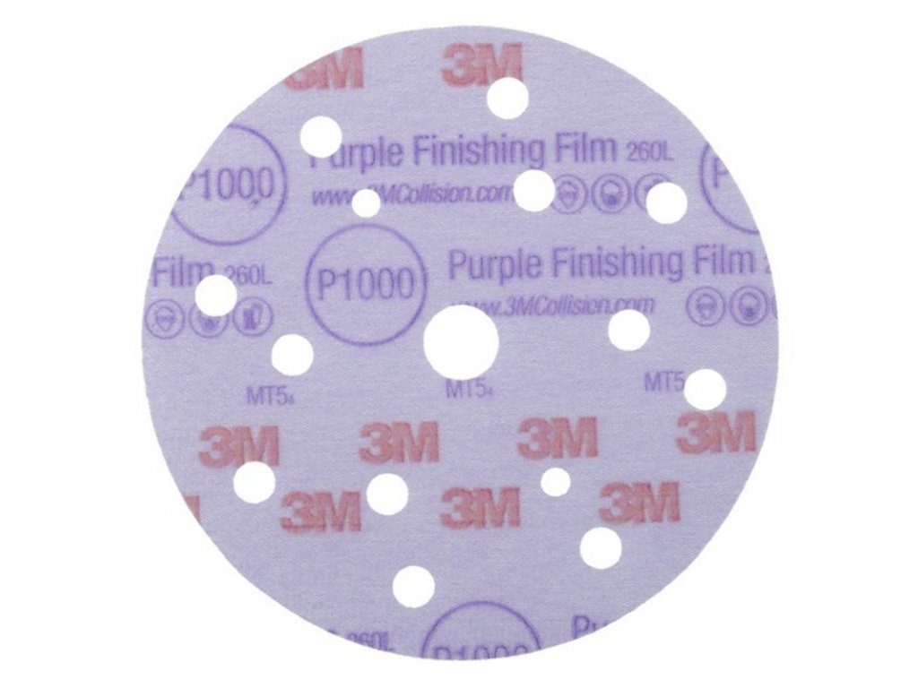 3M 51157 Hookit 260L+ Finishing Film Discs 15 holes, P1000