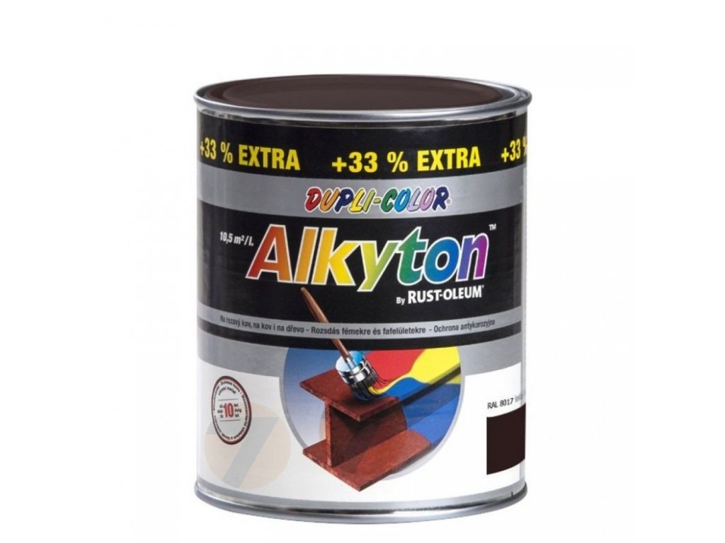 Alkyton antikorózna farba RAL 9005 čierna polomatná 750 ml