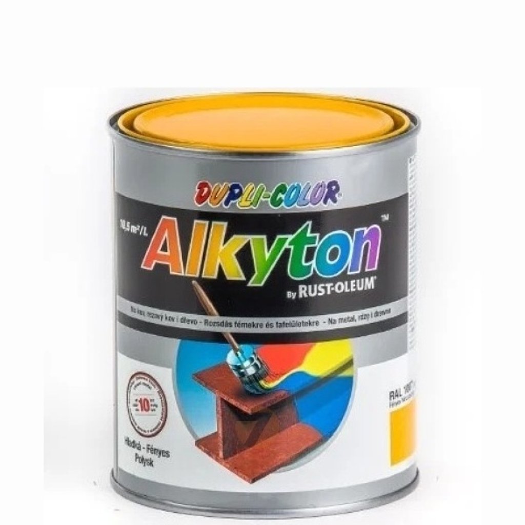 Rust Ral Alkyton Rust Protection Paint RAL 1007 yellow 750 ml - ColorShop.cz