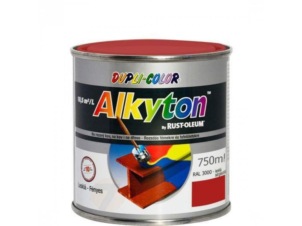 Alkyton RAL 3000 barva na rez ohnivě červená 750 ml