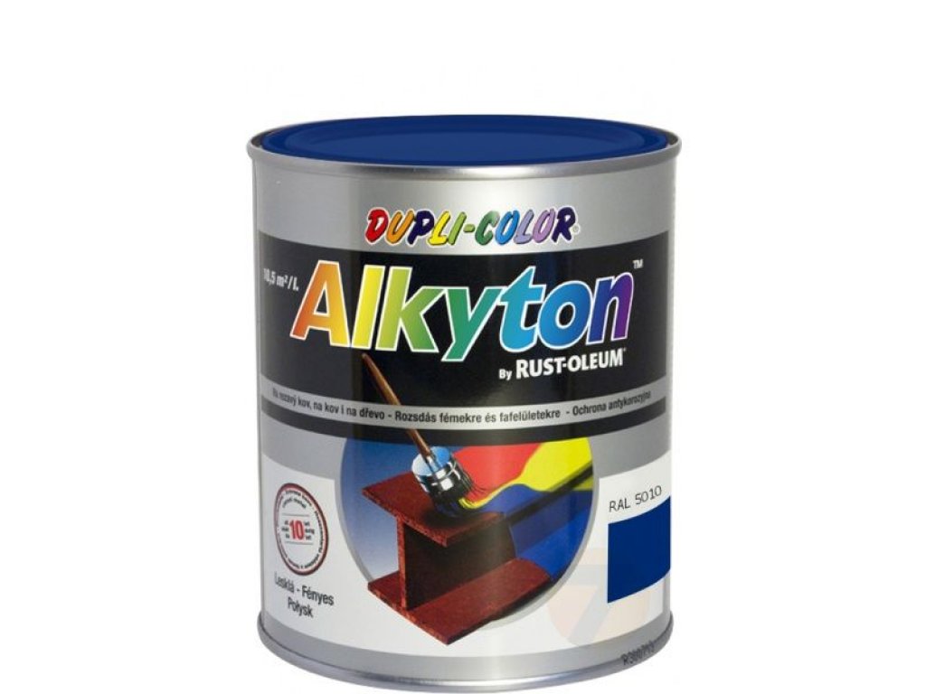 Alkyton RAL 5010 Enzian blue glossy anti-corrosion paint 2,5 L