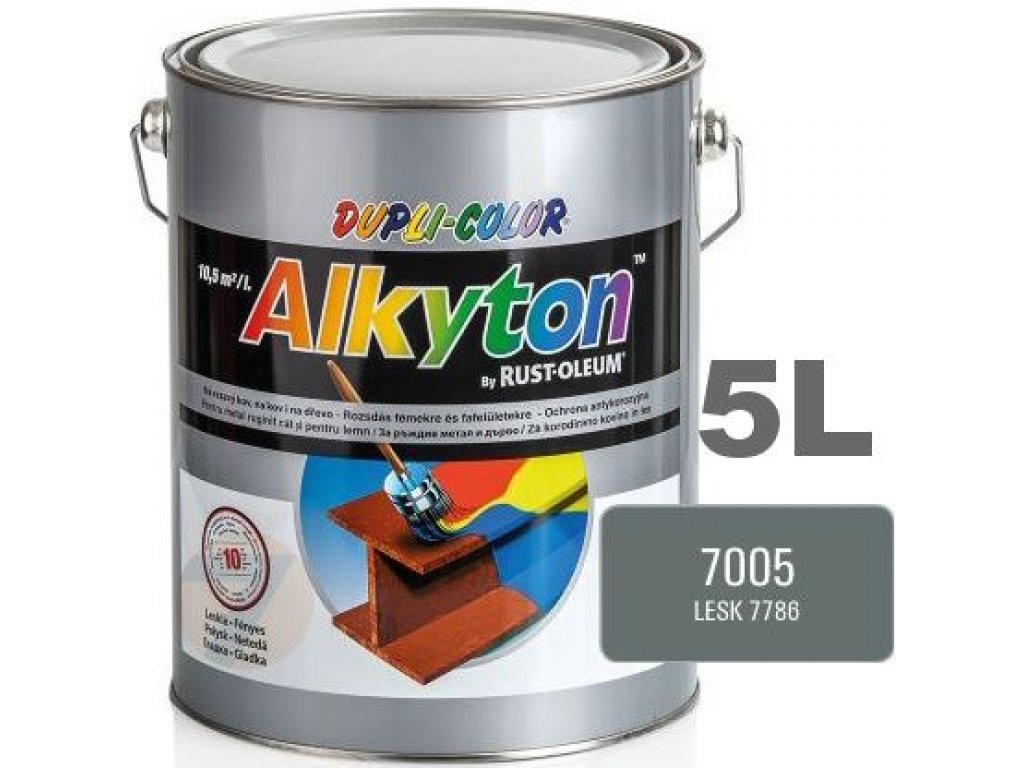 Alkyton RAL 7005 anti-corrosion paint gray 5 L