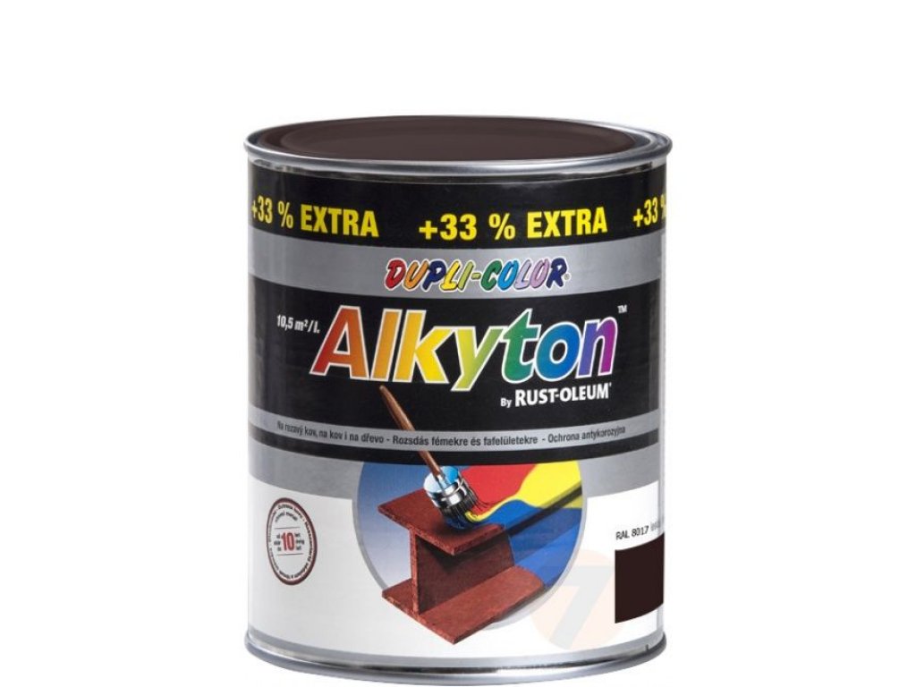 Alkyton RAL 8017 schokobrauner seidenmatter Korrosionsschutzlack 0,75L