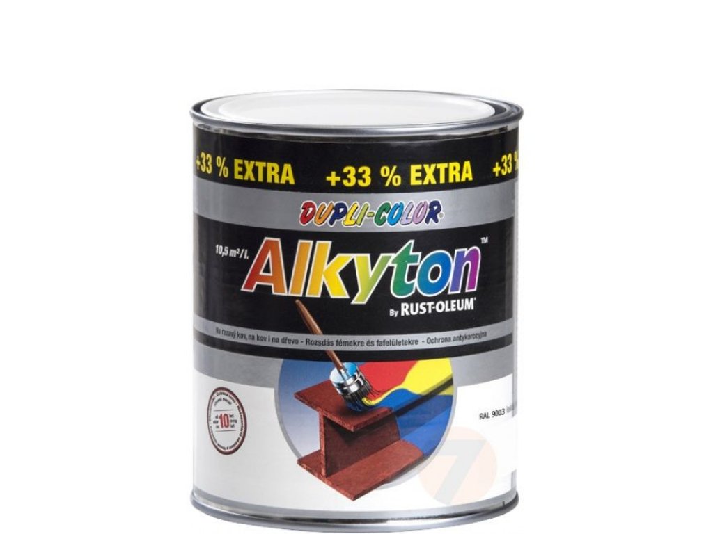 Alkyton RAL 9003 signal white semi-matt anti-corrosion paint 5 L