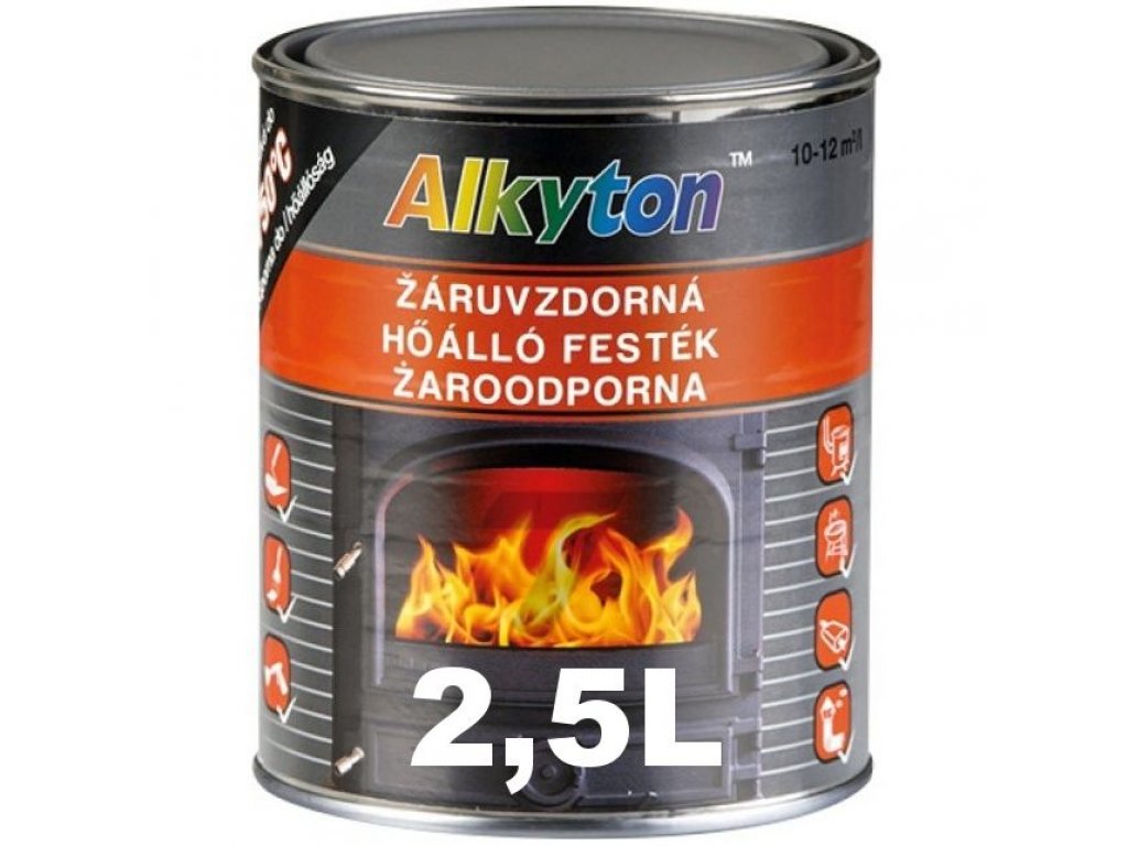 Refractory Colours Alkyton Refractory color black 2500 ml - ColorShop.cz