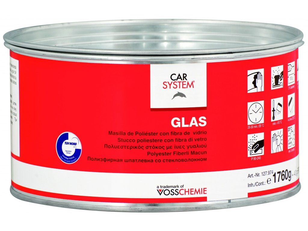Carsystem Glas 1,8kg tmel se skelnými vlákny