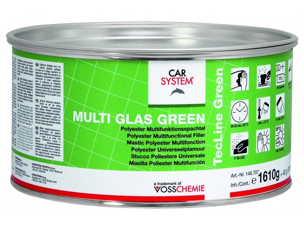 Carsystem Multi Glas Green 1,65kg tmel