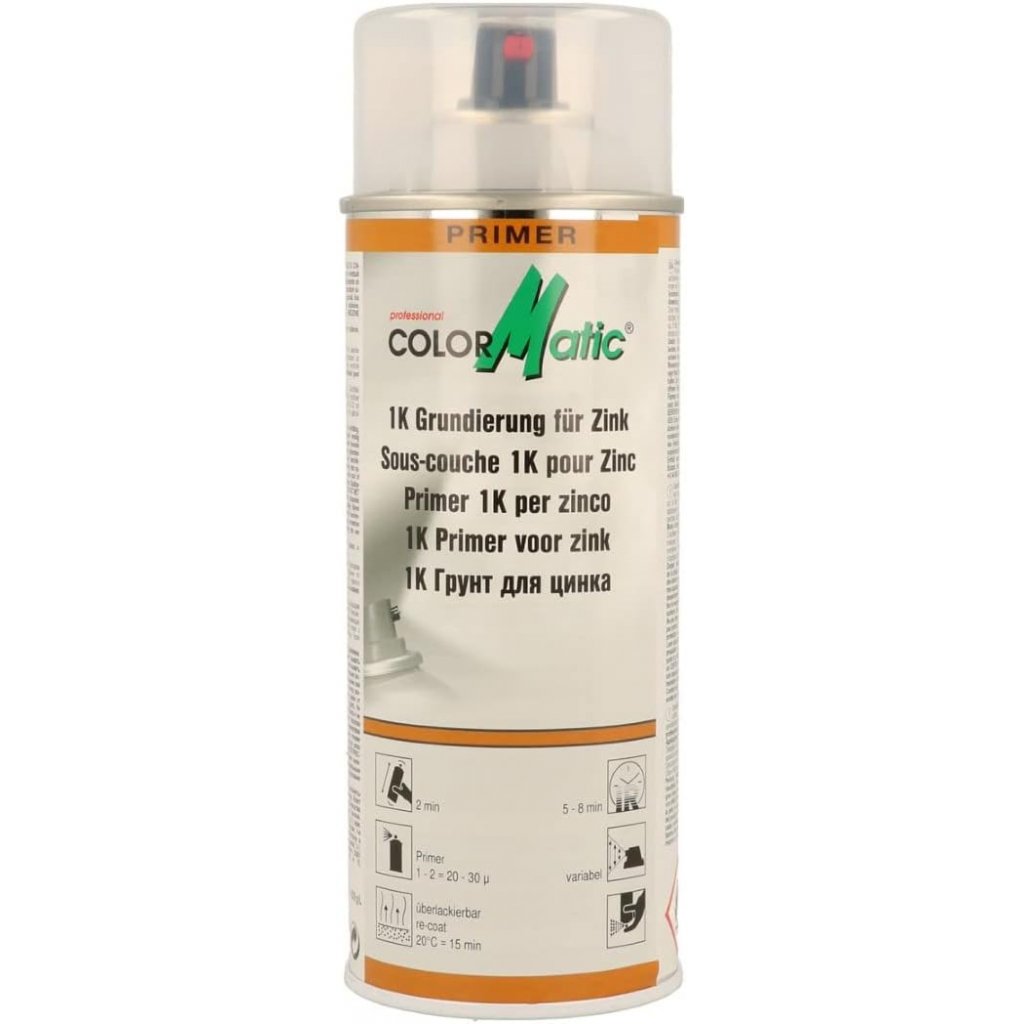 ColorMatic 1K základní nátěr na zinek ve speji 400ml - ColorShop.cz